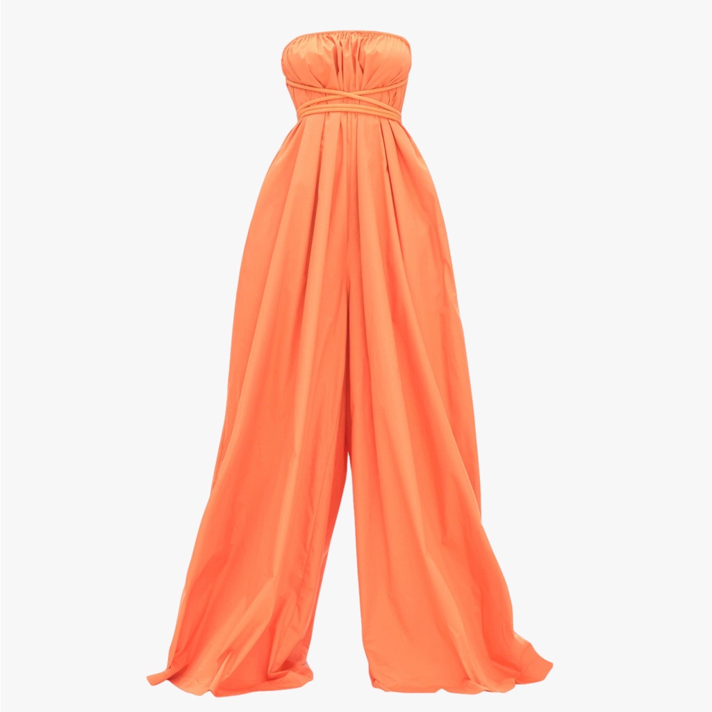 Andrea Iyamah Juma Jumpsuit In Cantaloupe Size Os